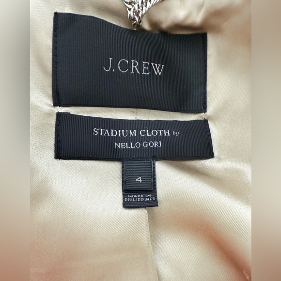 J. Crew Chateau Parka Italian Wool Stadium Cloth Faux Fur Hooded Coat Green Sz 4 - Picture 12 of 16